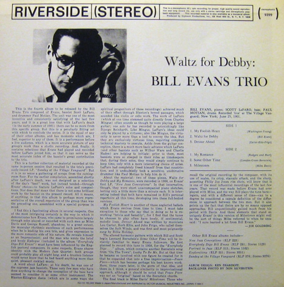 Bill Evans Trio - Waltz For Debby (Japan Import) - Inner Ocean Records
