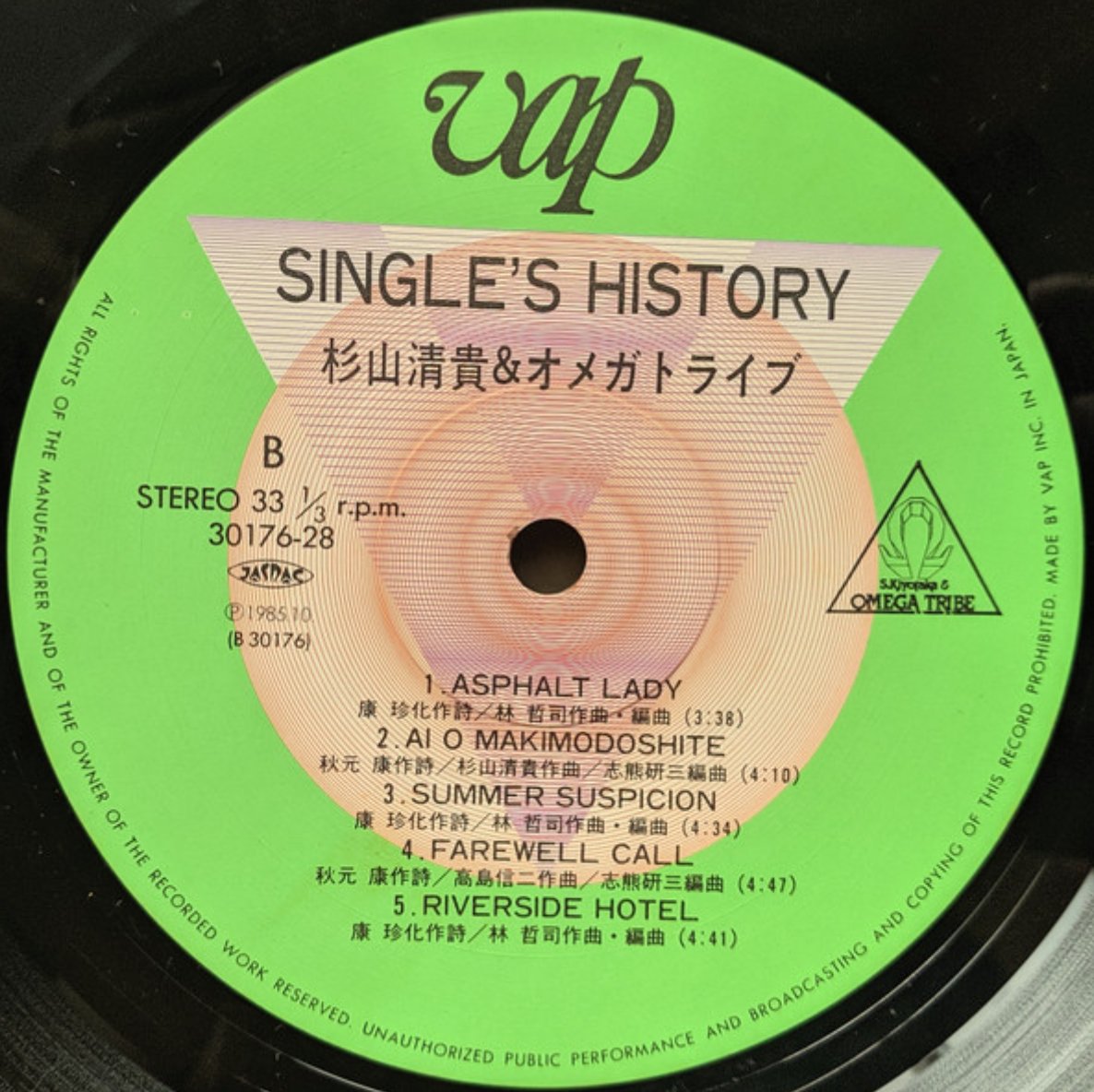 S. Kiyotaka & Omega Tribe - Single's History (Japan Import