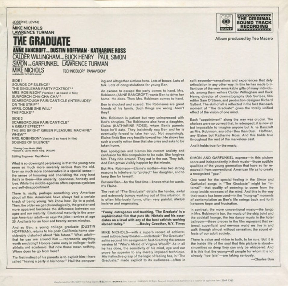 Simon & Garfunkel - The Graduate Soundtrack (Japan Import